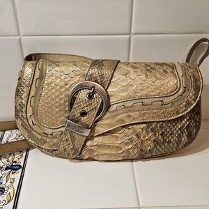 Christian Dior Limited Edition Mini Python Gaucho Bag